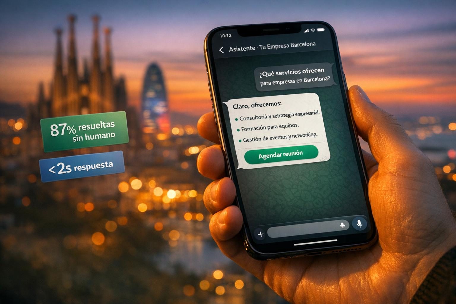 Chatbots IA en Barcelona — Chatbots con IA para Empresas en Barcelona — Atención 24/7