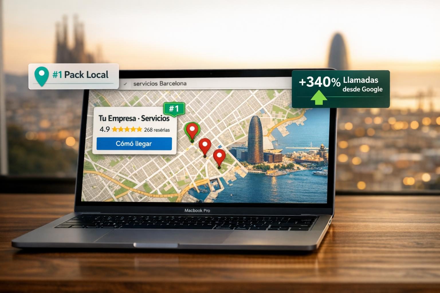 SEO Local en Barcelona — Top 3 Google Maps Pack Local para tu negocio en Barcelona
